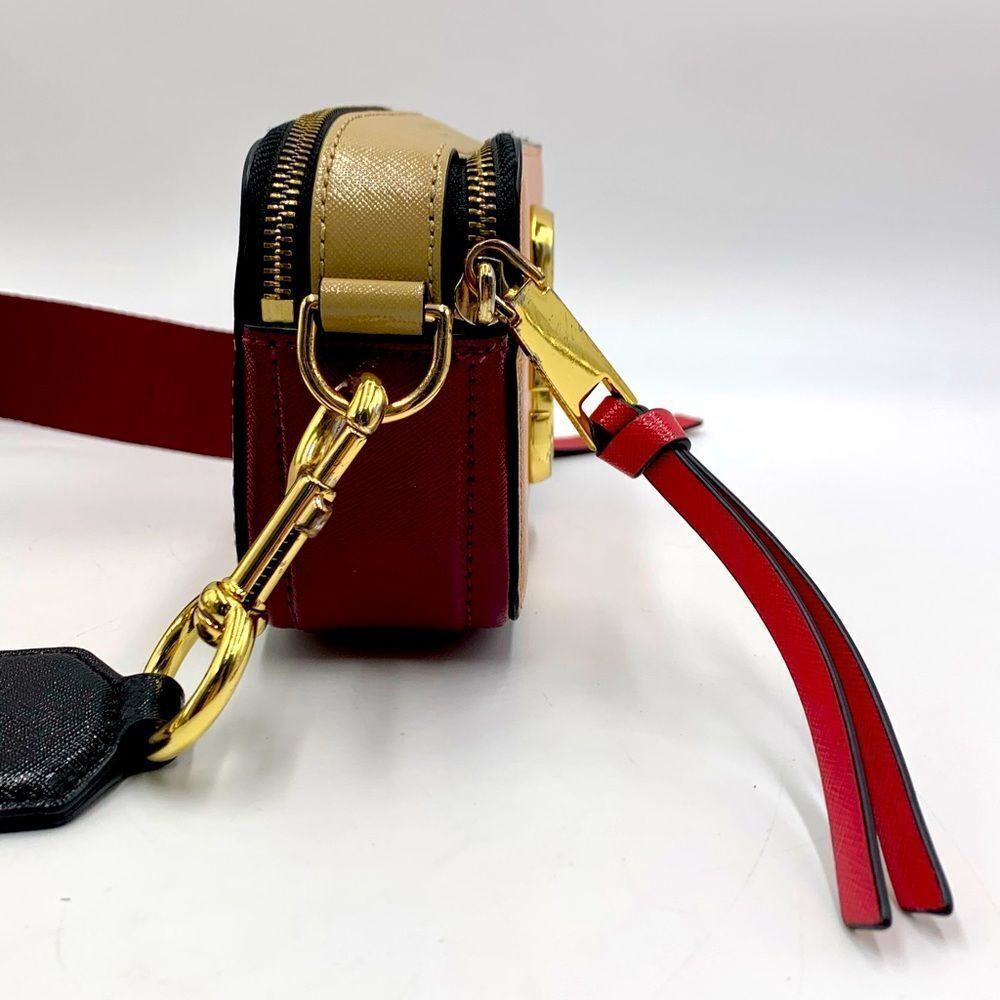 Auth Marc Jacobs Pink Beige Snapshot Crossbody Camera Bag Preloved Very Good - Picture 6 of 13